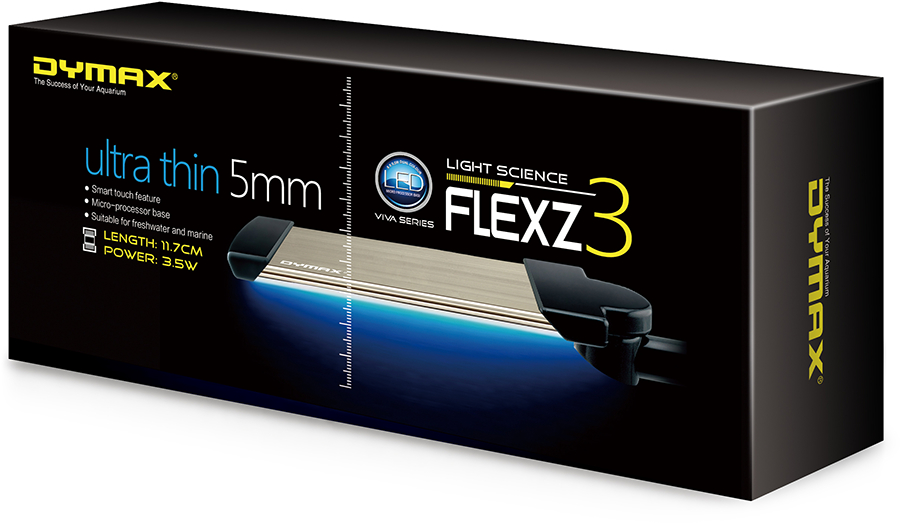 Dymax Ultra Thin Clip Light for Marine & Freshwater Aquarium Tank Flexz 3 LED 117mm