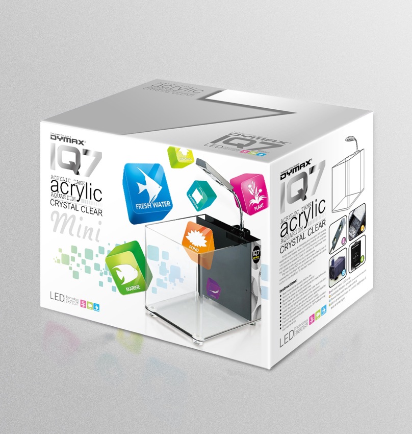 Dymax IQ7 Mini Acrylic Aquarium Pink