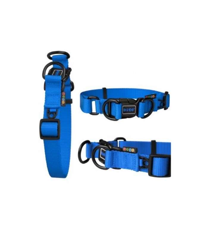 Doco Double Ring Nylon Collar Blue Large