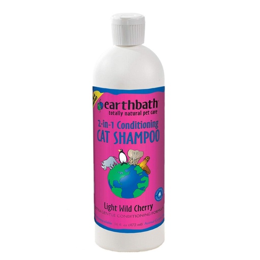 [917] Earthbath Cat Shampoo With Aloe Vera, Wild Cherry Essence 16oz