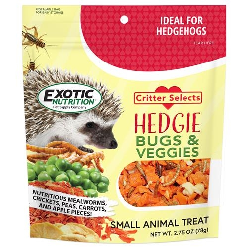 [EOEN1558] Exotic Nutrition Critter Selects Hedgie Bugs & Veggie 2.75oz