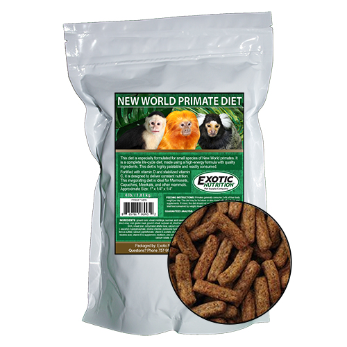 [EO714EN] Exotic Nutrition New World Primate Diet 4LB / 1.81kg