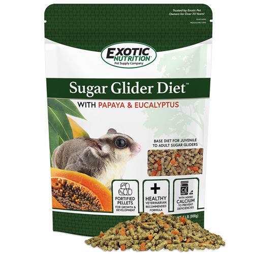 [EOEN3187] Exotic Nutrition Sugar Glider Diet W Papaya & Eucalyptus 2LB