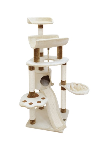 [FAFICP-299] Fauna SHANTAL Cat Pole Beige Brown LWH 49x49x145cm
