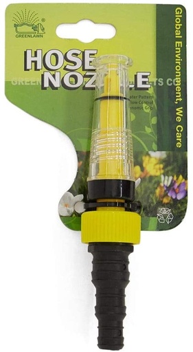 [X621F] Green Lawn Plastic Twist Hose Nozzle Yellow/Black 
