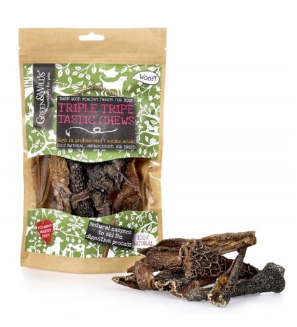 [101464-1] Green&Wilds Triple Tripe Tastic Dog Chews - 100G