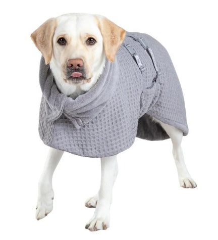 [206273-7] Paikka Drying Coat Spa for Dogs - GREY/60CM