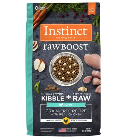 [102628-1] Instinct Raw Boost Grain-Free Chicken Dry Puppy Food 4lb