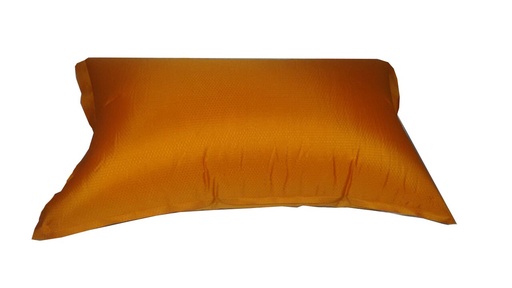 [INFLTPW-MRM-ORN] Self Inflate Travel Pillow Marmalade Orange Spongy Oxford Sleep Well Camping Hiking Outdoor Survival