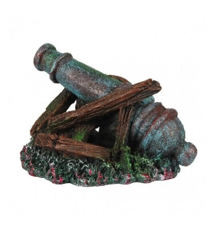 [400634-1] Aqua D'Ella Broken Canon Ornament for Aquariums 16.5x12.5x10.5cm