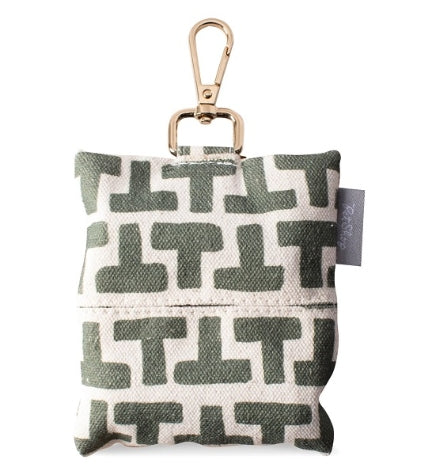 [206111-1] PetShop by Fringe Studio Megan Galante Odette Canvas Waste Bag Holder - BLACK/3.5X4