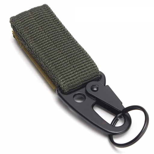 [SKU325513%OAGRN] MOLLE Gear Clip Nylon Hanging Belt Metal Carabiner Keyring Assorted Color