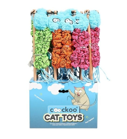 [205381-2] ebi Coockoo Mac Cat Rod - ORANGE/40X4X4CM