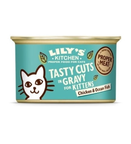 [102738-1] Lily's Kitchen Tasty Cuts Chicken & Ocean Fish Kitten Wet Food - 85G