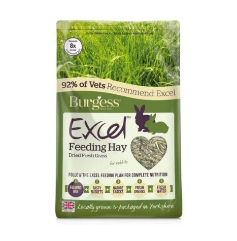 [101308-1] Burgess Excel Feeding Hay Dried Fresh Grass for Rabbits 1KG