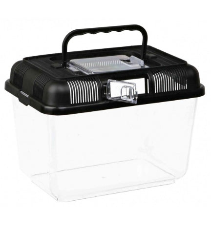 [204659-1] Trixie Transport and Feeding Box with Handle - BLACK/24X17X16CM