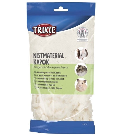 [204843-2] Trixie Nesting Material Kapok for Small Pets - CREAM/100G