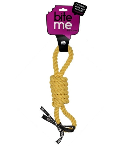 [205220-4] ebi Bite Me 'Tug Life' 2 Loops Playing Rope - YELLOW/65CM