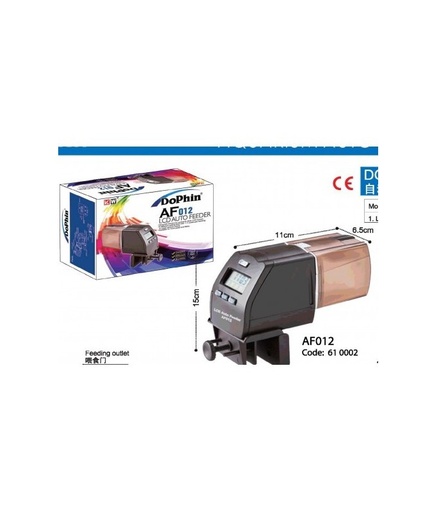 [AUTOFDAF012] KW Zone Dophin LCD Auto Feeder Timer Black / Brown