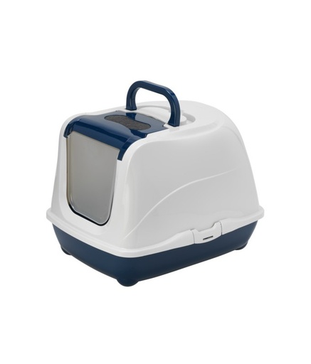 [MOD-C240-0331-00] Moderna Flip Cat Jumbo Closed Litter Box with Odor Filter  Blueberry Color 57.6x43.9x41cm