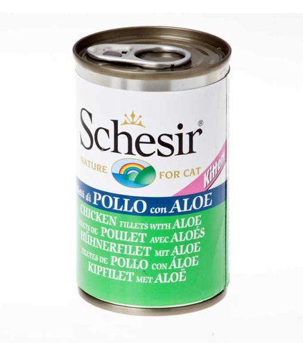 [C03064631] Schesir Cat Kitten Can Chicken Fillets With Aloe 140gm
