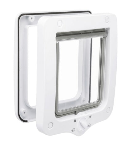 [201225-1] Trixie 4 Way Flap Door for Cats - WHITE/20X22CM
