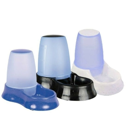 [204637-1] Trixie Basic Food & Water Dispenser for Cats & Dogs - BLACK/600ML