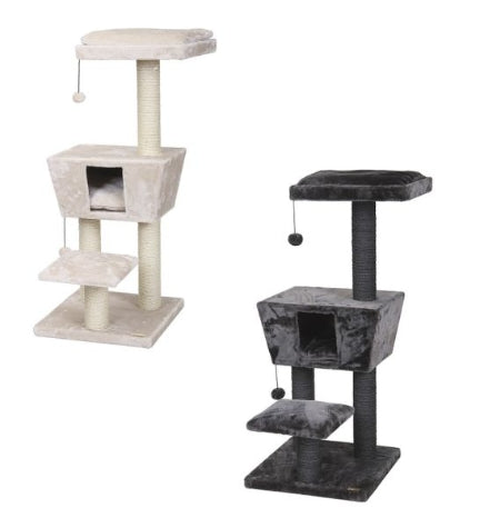 [206161-2] ebi Scratching Tree Trend New Jersey for Cats - GREY/48X48X114CM