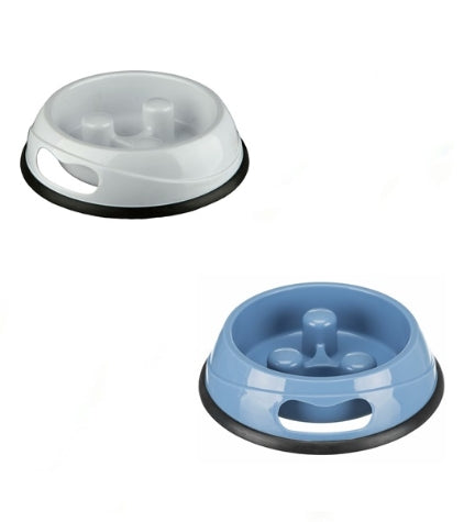 [204699-5] Trixie Slow Feed Dog Bowl - GREY/23CM