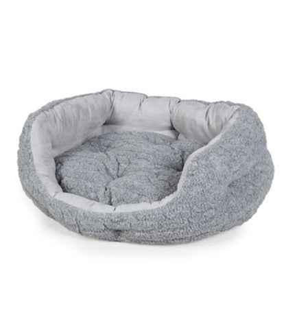 [201568-3] Danish Design Bobble Deluxe Slumber Dog Bed - PEWTER/101CM