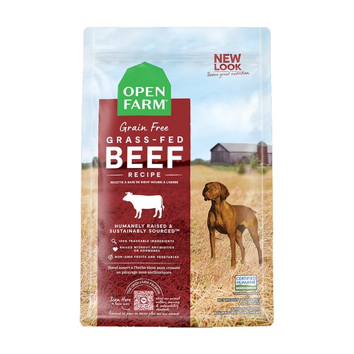 [105374-2] Open Farm Grain Free Grass-Fed Beef Dry Dog Food - 4.98KG