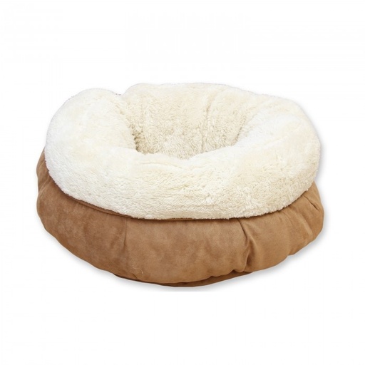 [AP2133] afp-All for Paws Lambswool Donut Cat Bed Tan Color