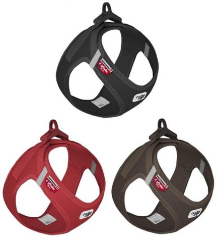 [206299-15] Curli Vest Harness with Curli Clasp Softshell for Dogs - RED/XXXS