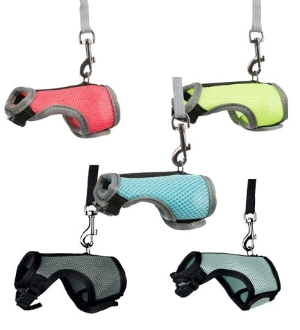 [205400-13] Trixie Soft Harness with Lead for Small Pets - PINK/18CM