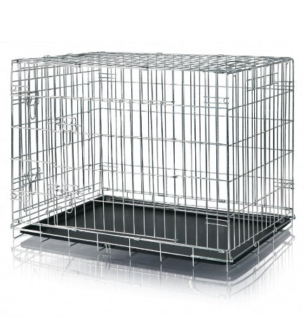 [200668-1] Trixie Galvanized 2 Door Wire Crate for Dogs & Cats 64x54x48cm