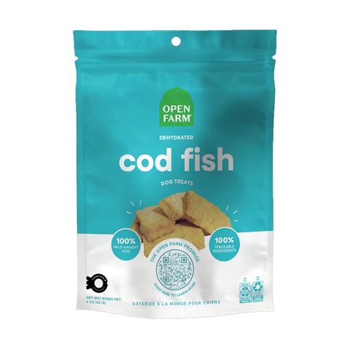 [105348-1] Open Farm Dehydrated Cod Fish Dog Treat - 56G