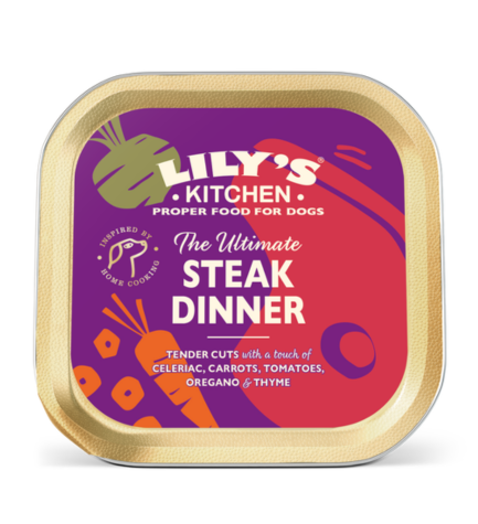 [106103-1] Lily's Kitchen The Ultimate Steak Dinner Wet Dog Food - 150G