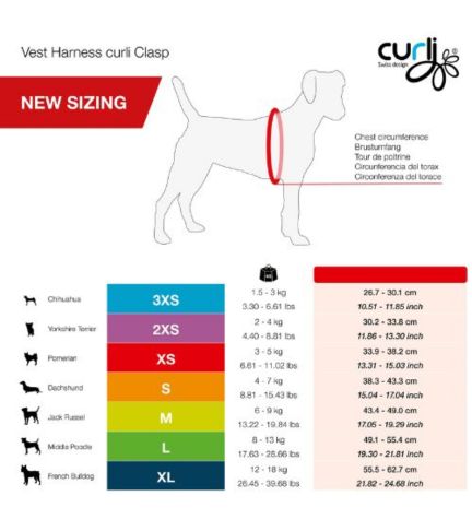 [206297-15] Curli Vest Harness with Curli Clasp Air Mesh for Dogs - BROWN/XXXS