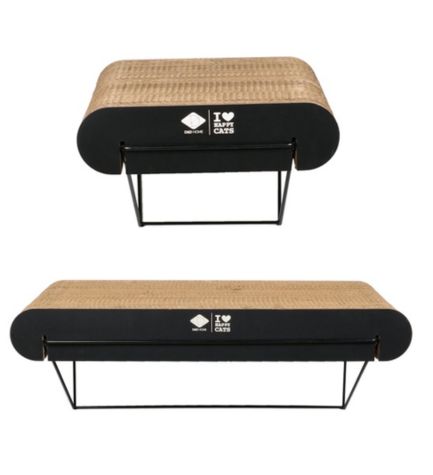 [206756-1] D&D Home I Love Happy Cats David Cardboard Wall Mountable Shelf - BROWN/30X29X24CM