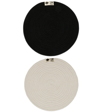 [206767-1] D&D Home I Love Happy Cats Jill Placemat - BEIGE/40X40X0.8CM