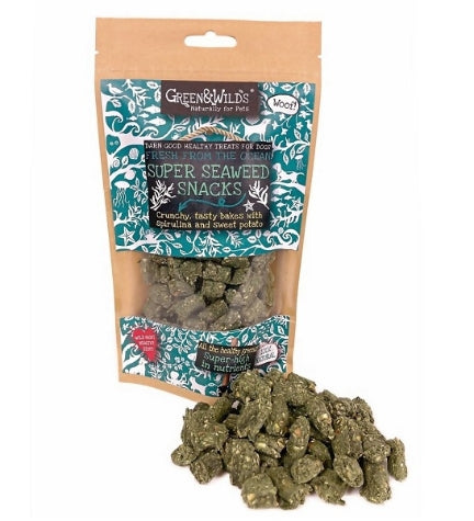 [102381-1] Green&Wilds Super Seaweed Snacks Dog Treats - 130G