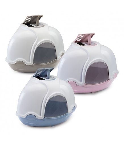 [IM84396] IMAC Ginger Corner Cat Toilet Closed Litter Box Red 52x52x44.5cm