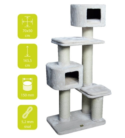 [206159-2] ebi Scratching Tree Trend Catrock Western Inn for Cats - GREY/70X50X160CM