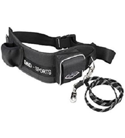 [201943-1] D&D Sports Active Black Jogging Leash for Big Dogs 110cm
