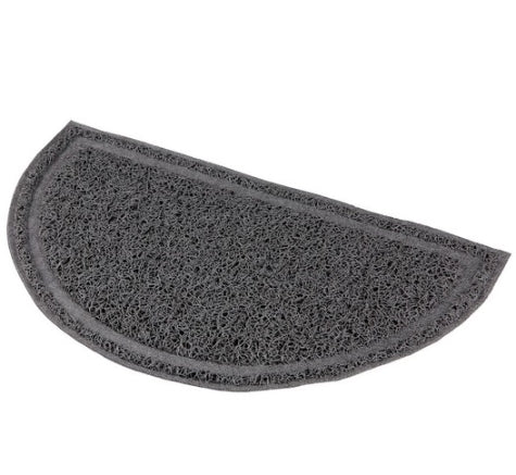 [201323-1] Trixie Halfmoon PVC Litter Tray Mat for Cats - BLACK/41X25CM