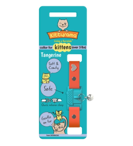 [205139-1] Kittyrama Tangerine Kitten Collar 14.5CM - 18.5CM
