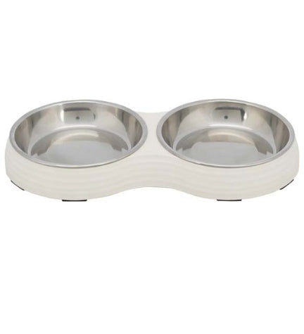 [202227-1] Trixie Melamine with Stainless Steel Bowl Set for Dogs - 2X200ML