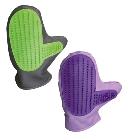 [204693-1] Trixie Colourful Fur Pet Care Glove for Small Pets - GREEN/11X21CM