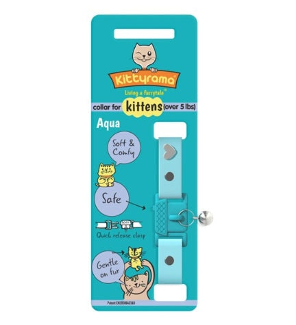 [205138-1] Kittyrama Aqua Kitten Collar 14.5CM - 18.5CM