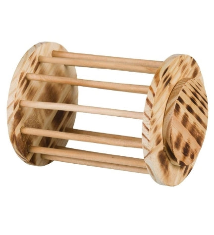 [201405-1] Trixie Flamed Wood Hay Manger Roll with Lid for Small Pets 15×19cm